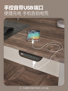 乐歌双电机智能电动升降桌实木居家办公电脑桌学习桌书桌E5S/E5-N