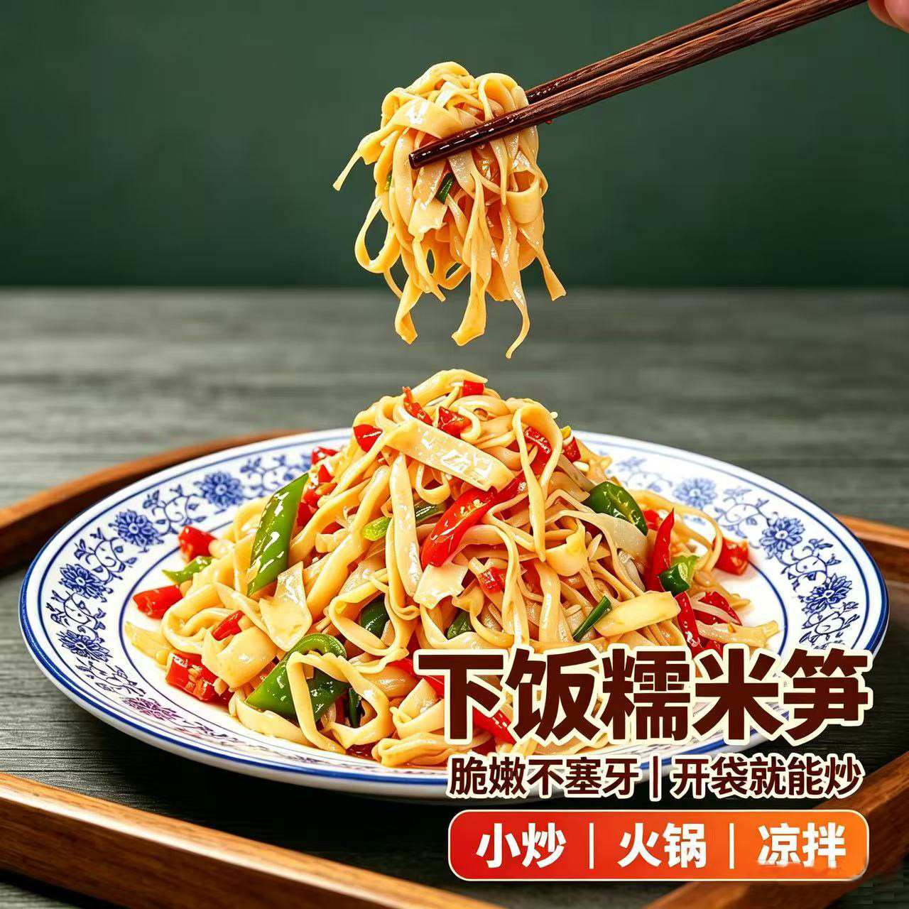 竹哈哈福建原味糯米笋嫩笋丝农家特产非干货竹笋嫩笋尖笋丝新鲜笋