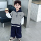 套装 时髦工装 2026新款 男童秋装 春季 儿童卫衣条纹马甲三件套韩版 裤