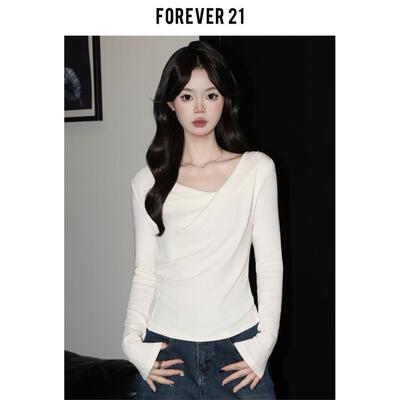 Forev21气质白色荡领不规