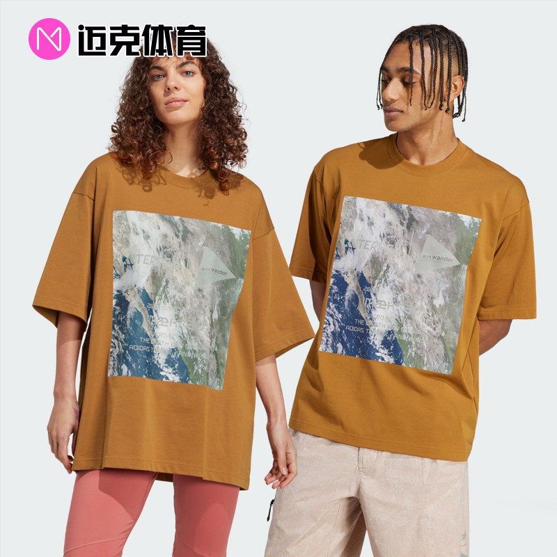 ADIDAS男女印花短袖T恤