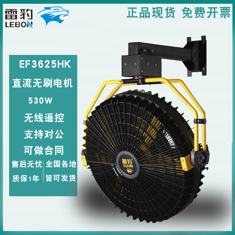 雷豹工业风扇壁装摇头电扇工业厂房落地扇立式手推落地扇EF3625HK
