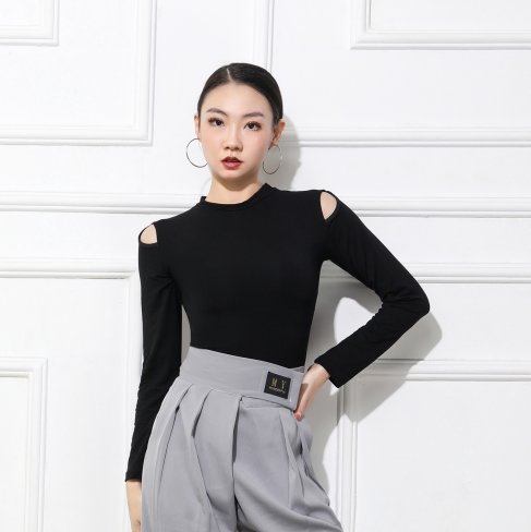 新款莫代尔长袖短袖拉丁舞服
