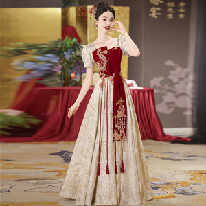 大码敬酒服胖mm2026新款显瘦法式简约气质高级感新娘结婚订婚礼服