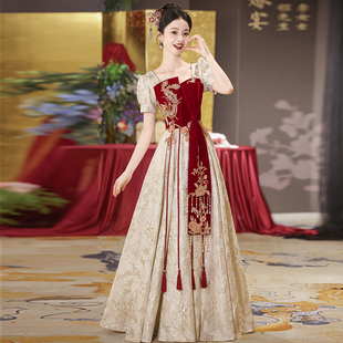 大码敬酒服胖mm2026新款显瘦法式简约气质高级感新娘结婚订婚礼服