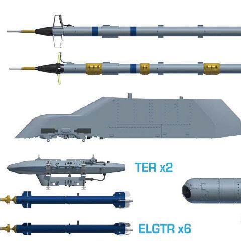 HMA 1/72 F/A-18E/F 战斗机挂架 + ELGTR 装备 HMAM3-712 现货