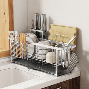 不锈钢厨房碗碟架沥水碗筷碗盘洗碗池洗碗架晾碗架收纳水槽置物架