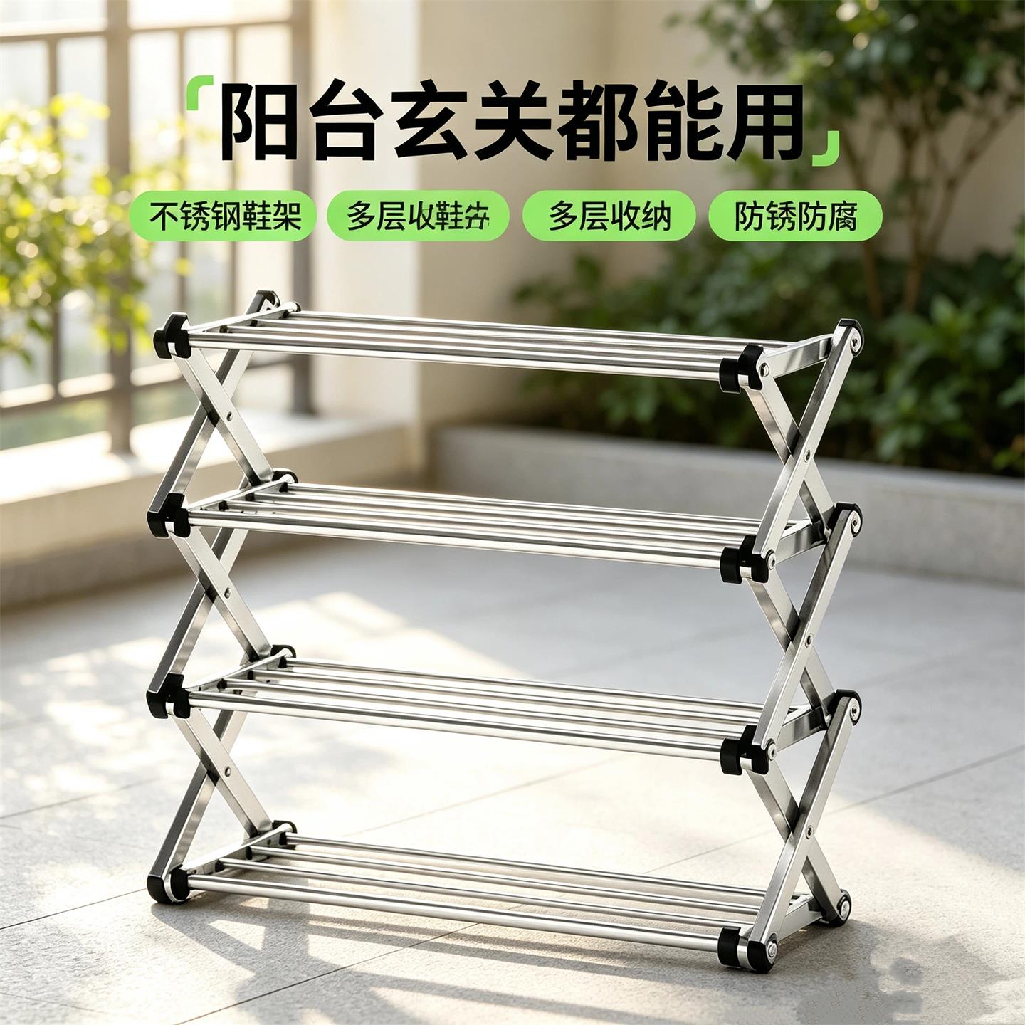 加厚不锈钢鞋架多层简易鞋架子收纳鞋柜子宿舍寝室家用经济型鞋架