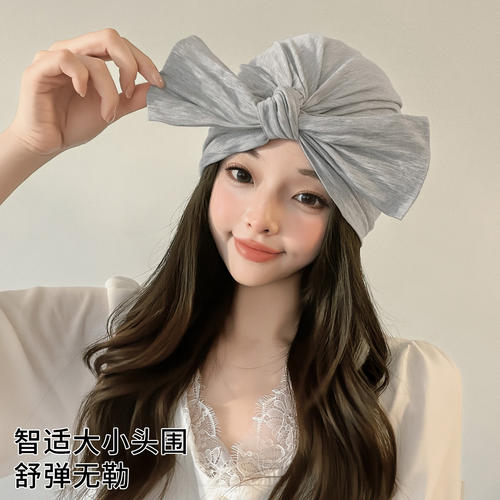 芭蕾风月子帽竹纤维产妇帽防风