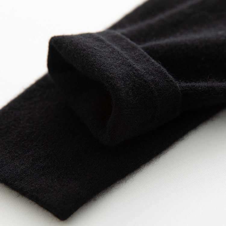 100纯山羊绒保暖裤修身高腰收腹薄款显瘦打底裤毛裤秋冬款防寒黑