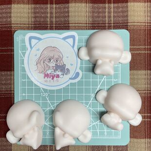 小豆丁模具小号豆丁体代翻硅胶材质手工制作款q版人偶diy手工礼物