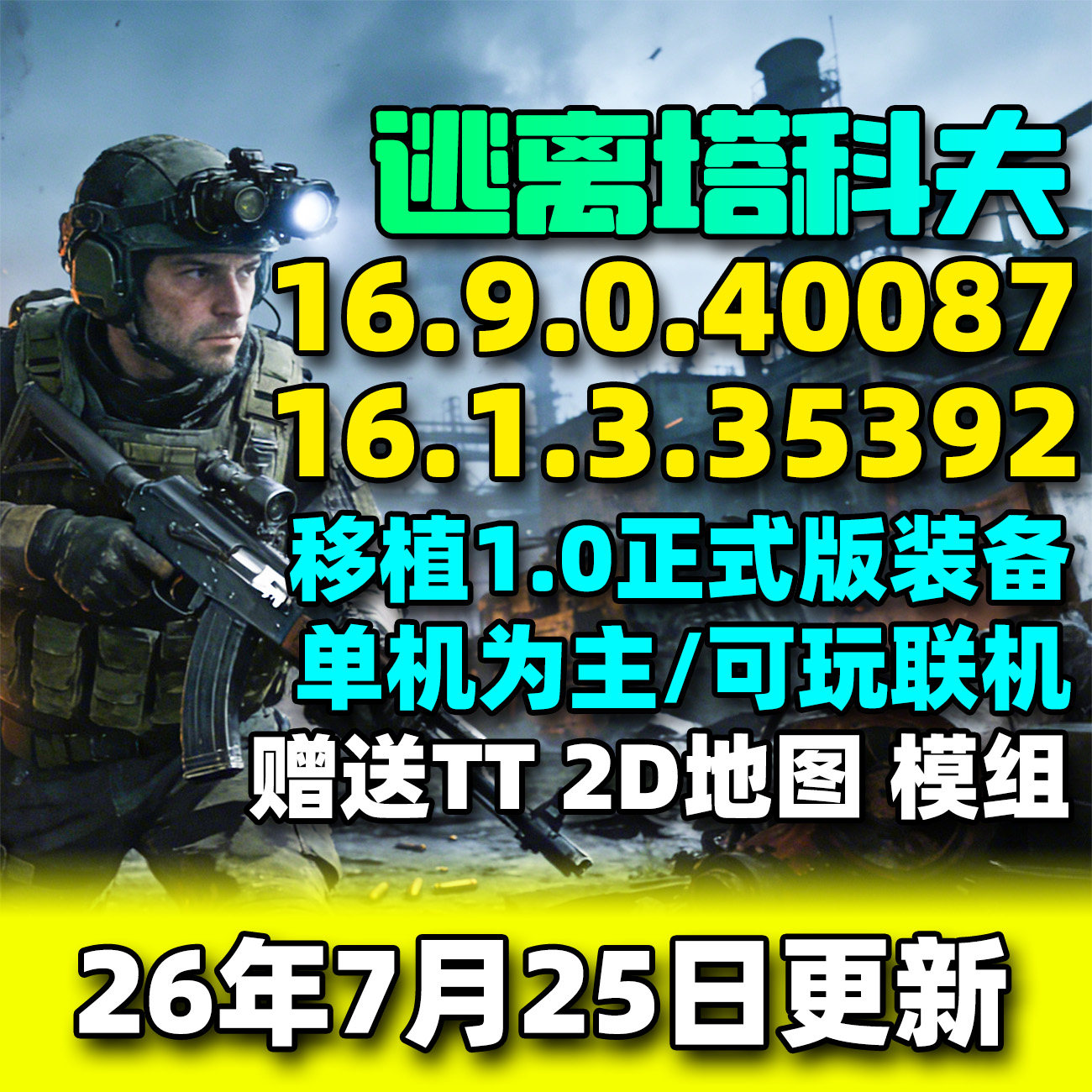 逃离塔科夫单机版塔克夫离线版电脑PC射击游戏中文地图新版本 - 实物图