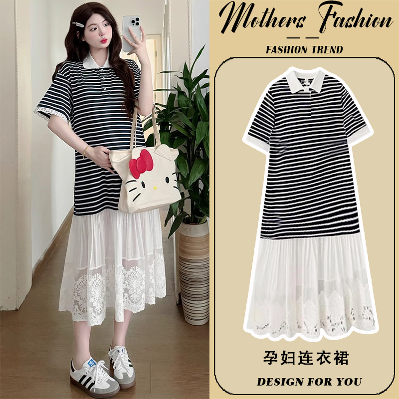 孕妇连衣裙夏季2025新款韩版短袖