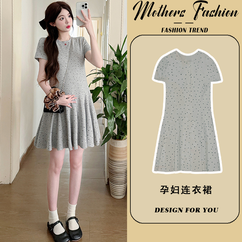 孕妇连衣裙夏季2025新款时尚显瘦