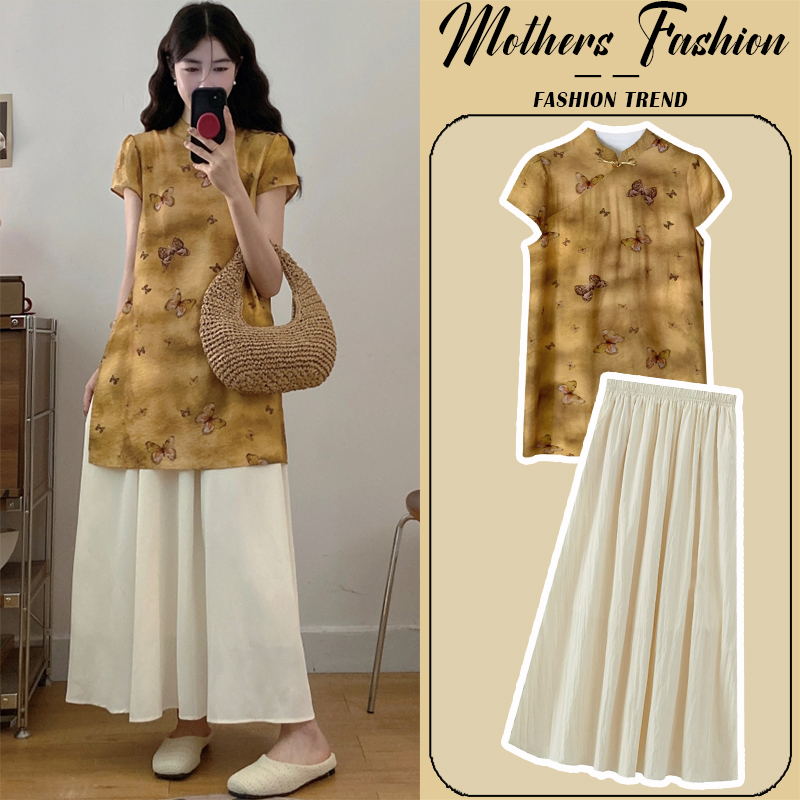 孕妇连衣裙套装夏2025新款时尚