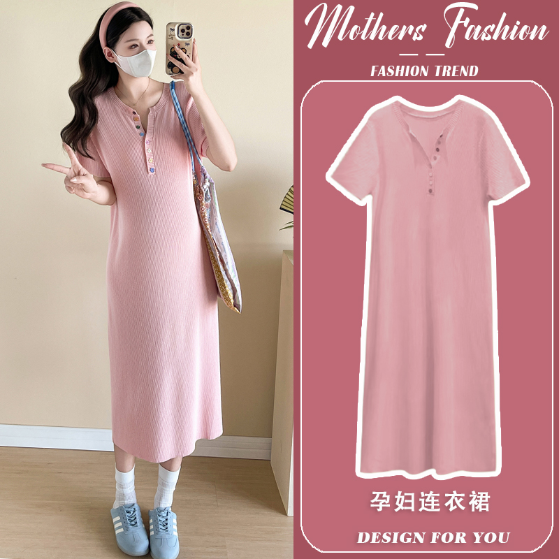 孕妇连衣裙夏季2025新款韩版显瘦