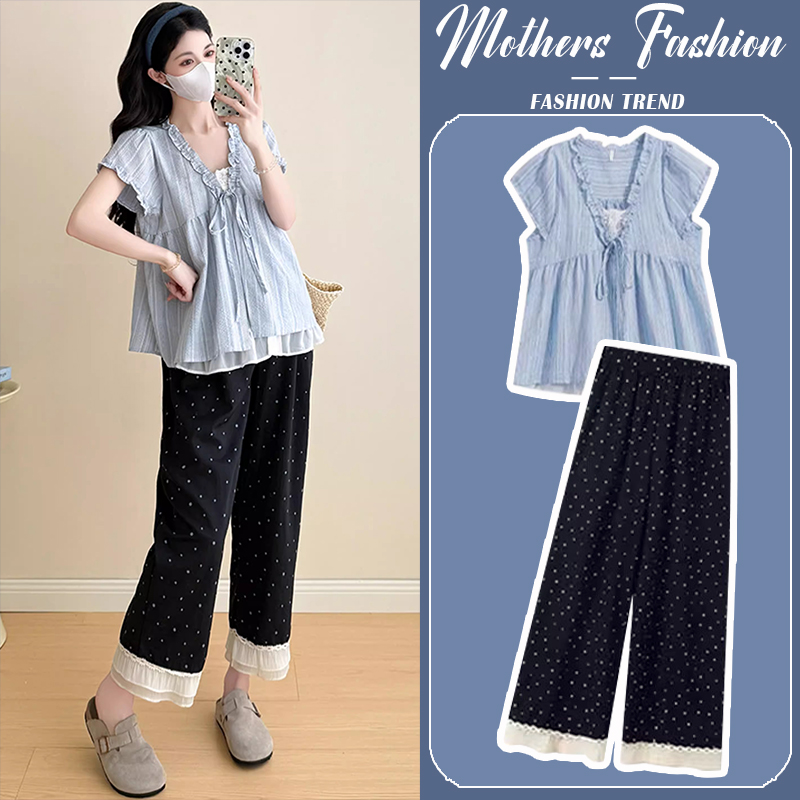 孕妇套装夏季2025新款韩版减龄