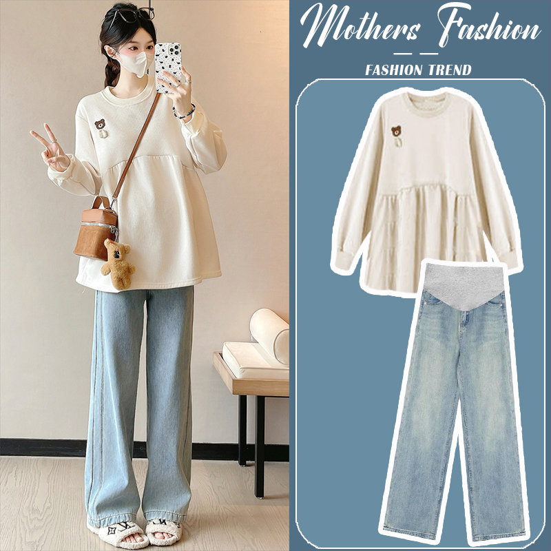 孕妇套装秋冬2025新款韩版潮妈