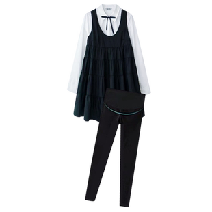 孕妇连衣裙套装时尚洋气时髦小个子宽松衬衣裙两件套2026新款春秋