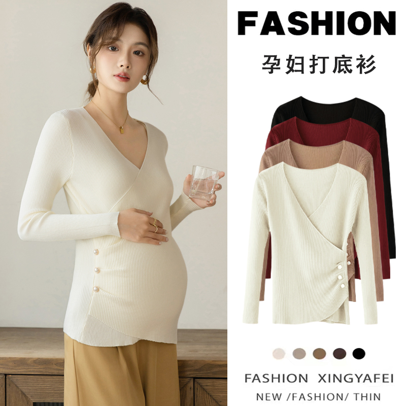 孕妇打底衫2024新款一件穿到生