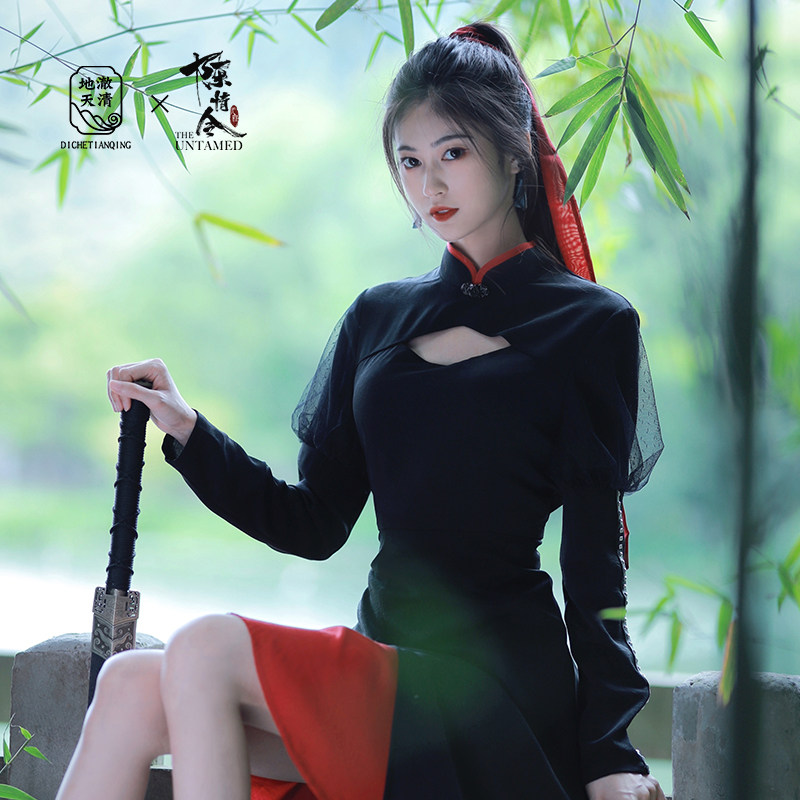 DICHE TIANQING 원래 HANFU CHEN QINGLING 공식 공인 공동 스타일 HANFU 다재다능하고 피부 친화적인 한 요소