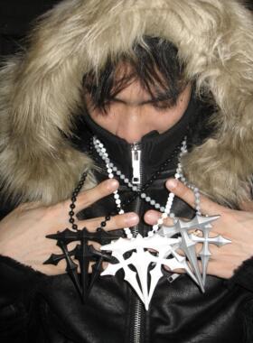 HODGETUNG手工镀色十字架项链