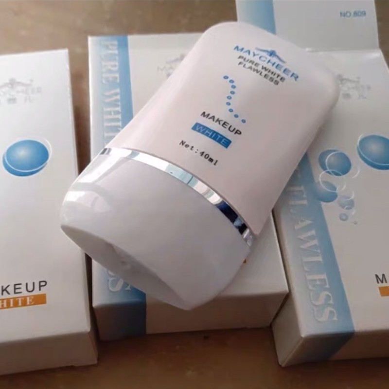 美茜儿粉底液隔离bb霜遮瑕持久防水不脱妆粉底霜学生党定妆嫩白亮