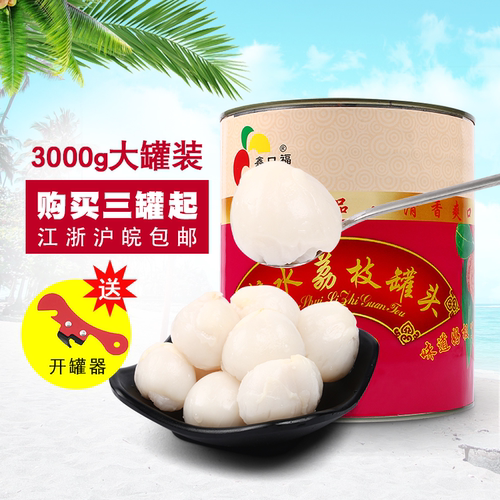 奶茶店烤鱼荔枝罐头商用大桶新鲜