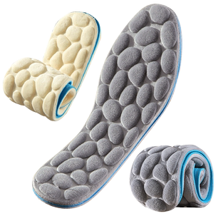 4d按摩保暖鞋垫男女冬季加厚加绒防寒马丁靴吸汗防臭透气软棉鞋垫