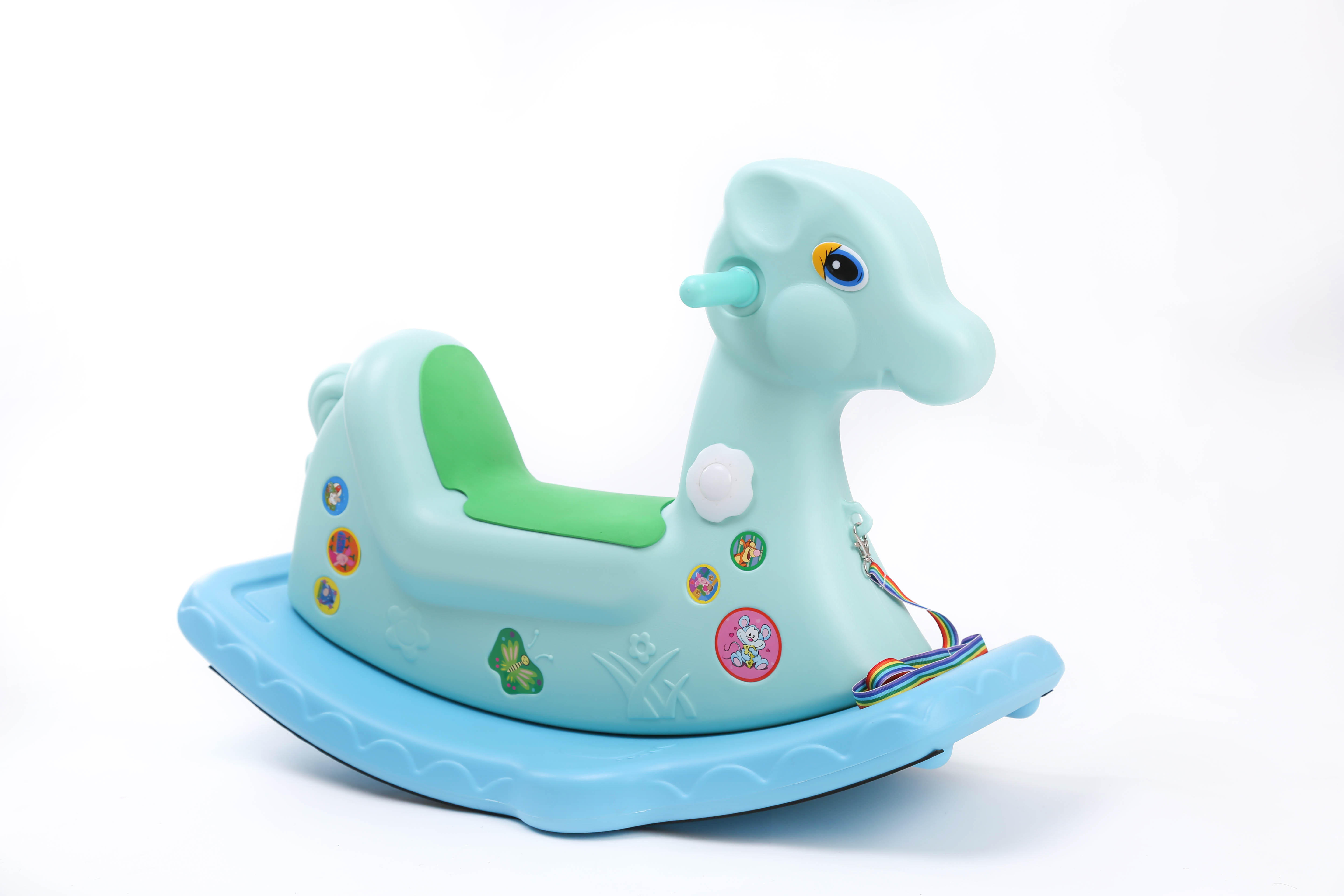 赤ちゃんの揺れ動く椅子の馬のプラスチックの音楽は揺れ動く馬の大きい号は厚い乳幼児のおもちゃの贈り物の車の木馬の揺れ動く椅子を厚くします