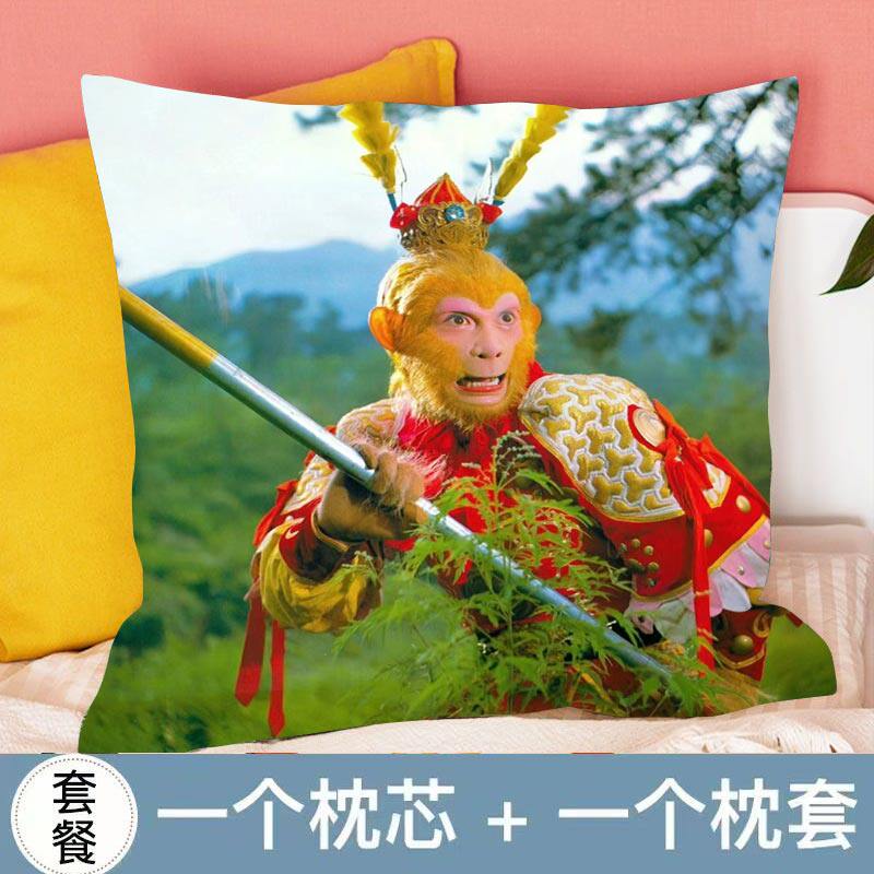 古典文学西游记周边经典抱枕创意写真来图diy定制个性家居沙发摆