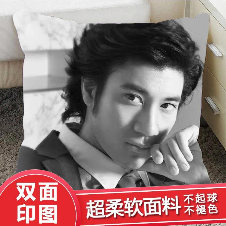 新款王力宏双面抱枕玩偶靠垫同款海报墙贴周边演唱会车用靠枕摆件