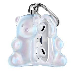 808FC原创小熊Airpodspro2苹果萌系可爱软糖耳机壳硬胶炫彩airpods4保护套硬胶pro适配苹果防摔3代蓝牙耳机盒