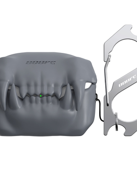 808FC原创虎牙AirpodsPro苹果耳机壳硅胶保护套小众耳机壳airpods3兼容type-c接口适配2023新款pro2保护壳