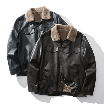 加绒保暖百搭皮衣机车夹克外套潮