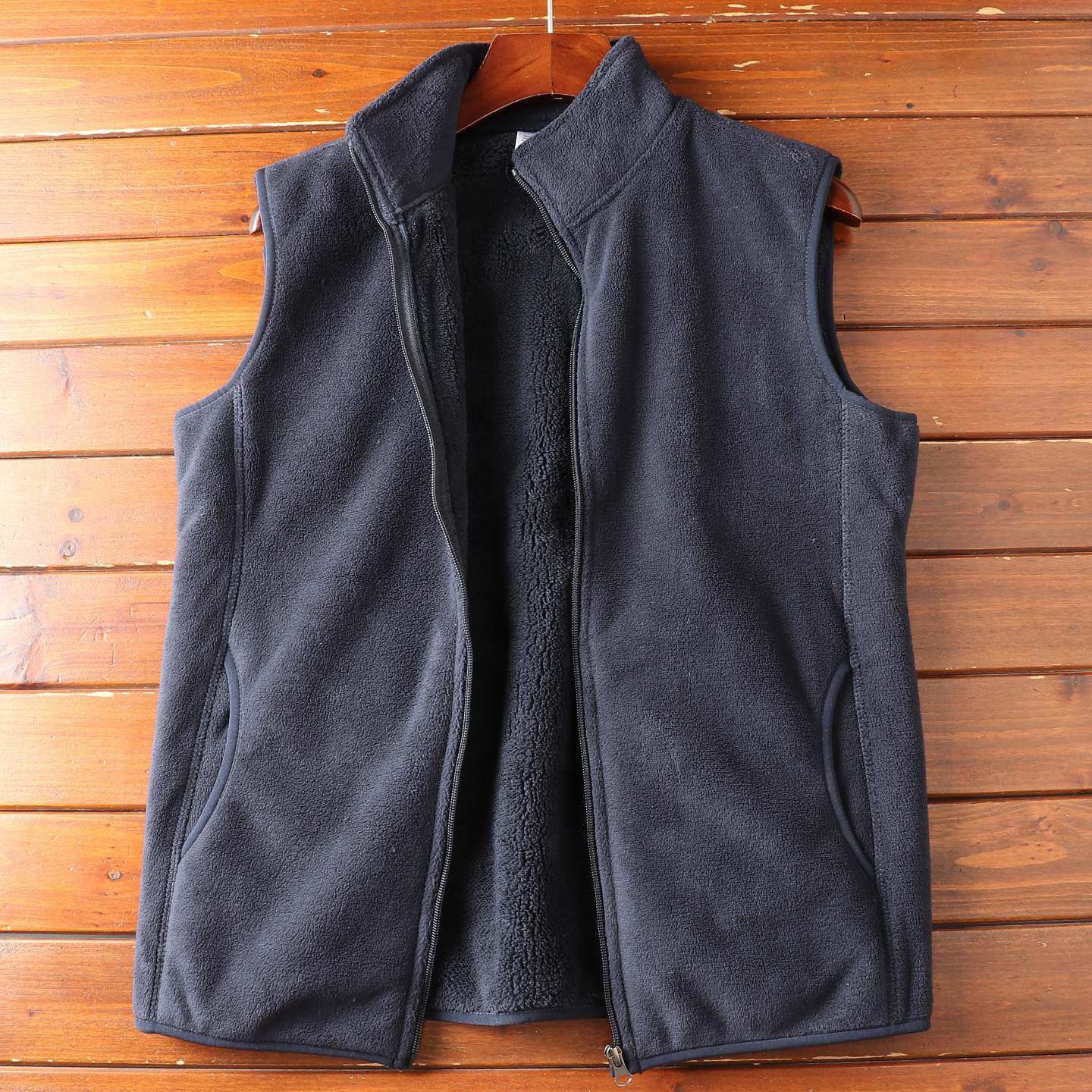 休闲摇粒绒马甲马夹外套秋冬