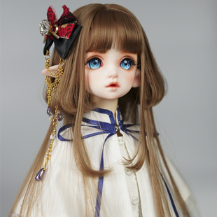 bjd V社 SD DDMDD1/31/4梨花头水母头修脸手改毛造型假发假毛