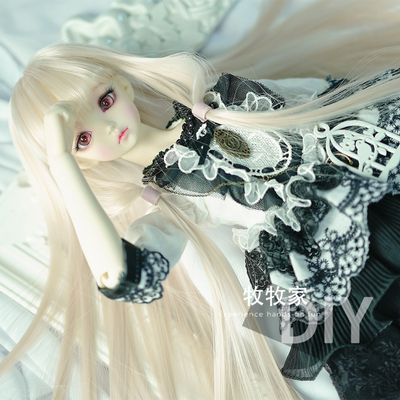 玲笼鸟bjd VOLKS SD DD MDD 1/2 1/3 1/4分娃娃金色直发手改假发