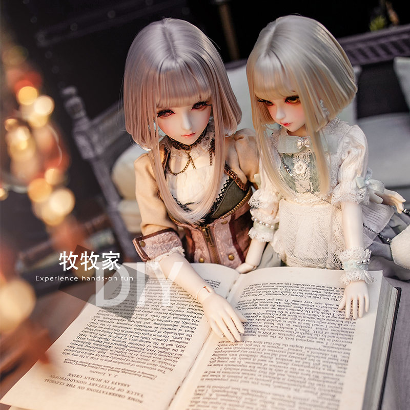 bjd VOLKS SD DDMDD 1/3 1/4 气质少女发百搭款梨花头手改毛假发 模玩/动漫/周边/娃圈三坑/桌游 BJD/SJD/胶皮/OB娃娃 原图主图