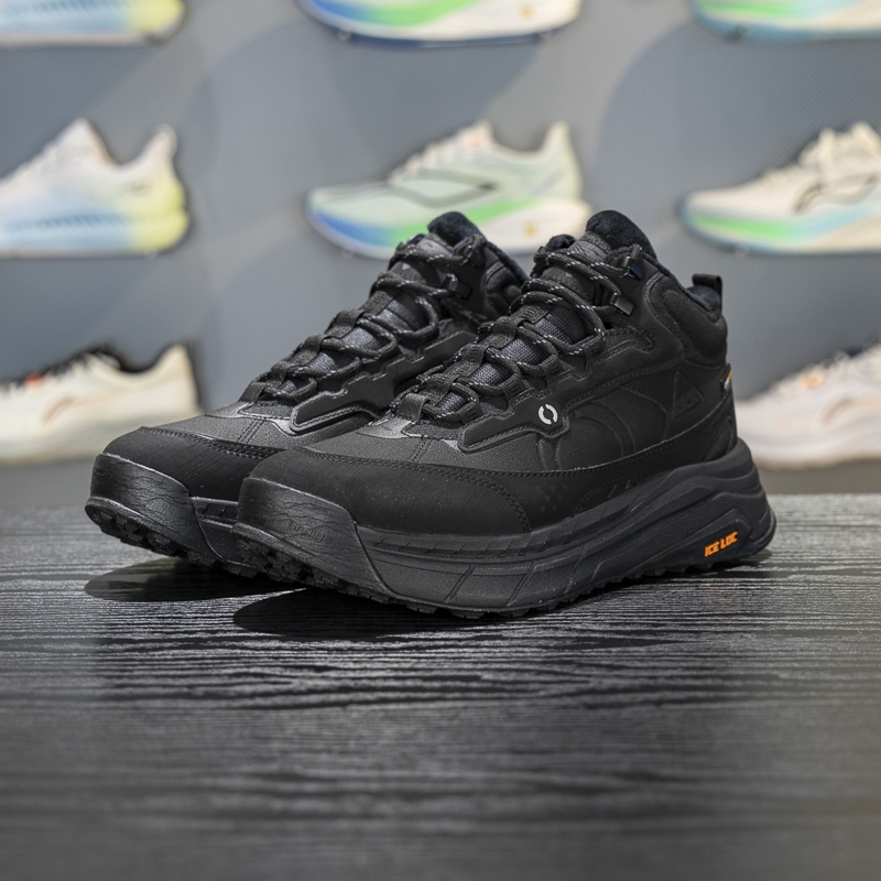 李宁星途2加绒保暖中帮潮流休闲鞋男女款2025冬季新款防滑运动鞋