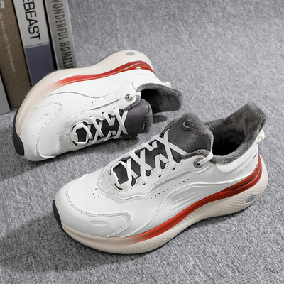 李宁加绒保暖柔软舒适潮流休闲鞋女款2025冬季新款软底轻便运动鞋