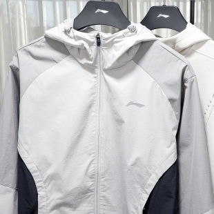 时尚 新款 户外防泼水外套AFDV067 运动风衣男2025春季 李宁连帽开衫