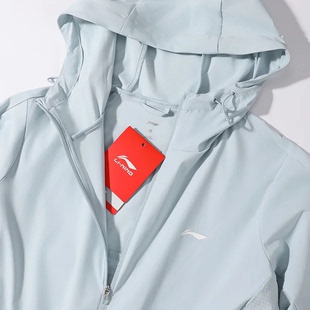 女士轻薄运动宽松连帽防晒皮肤衣外套女 新款 李宁风衣女款 2026夏季