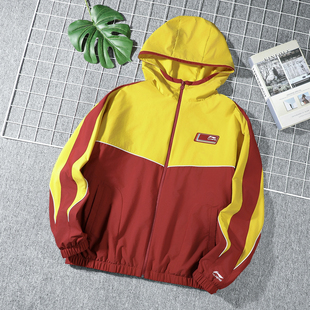 李宁外套男款2026春季新款男士青少年保暖跑步软壳开衫连帽风衣男