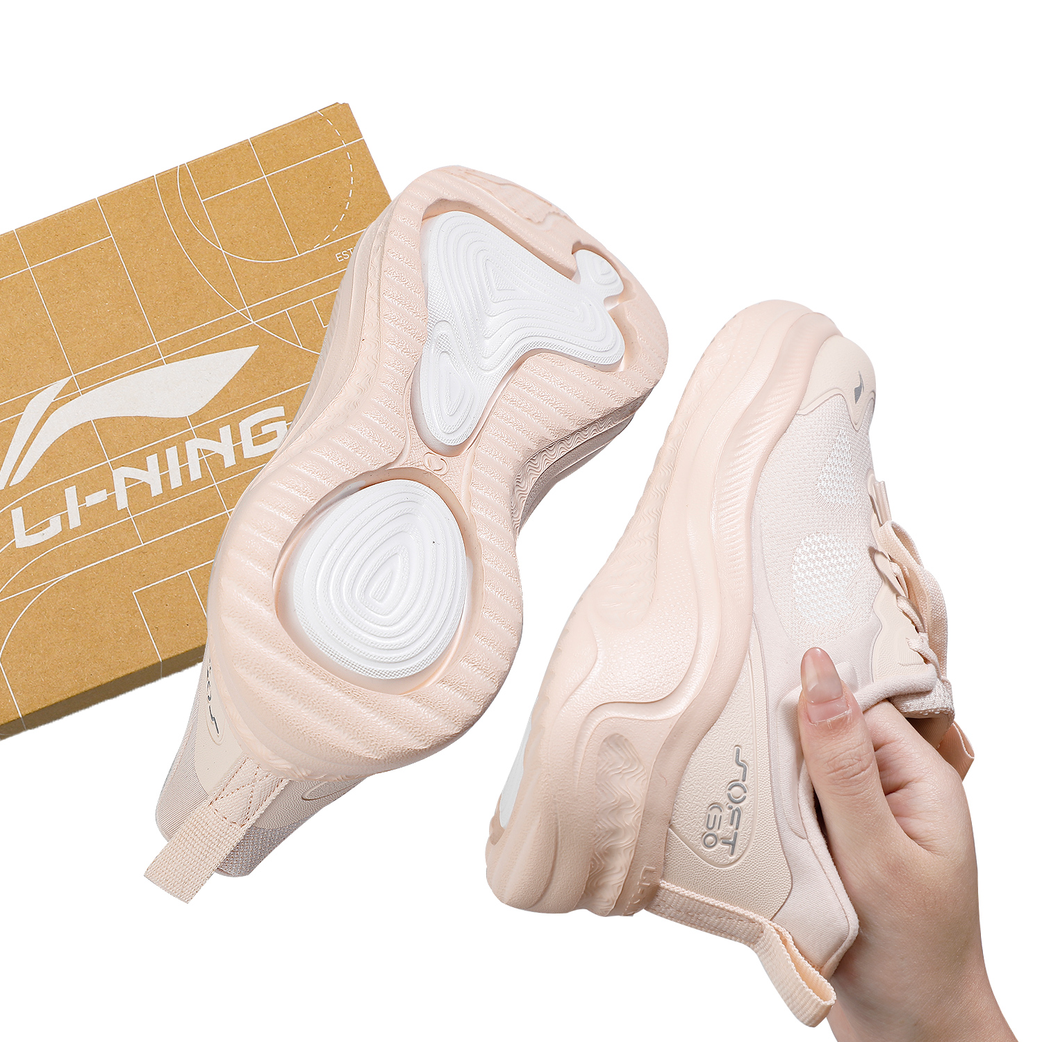 李宁SOFT GO 2 WMS舒适潮流休闲鞋女2025冬季新款百搭软底跑步鞋