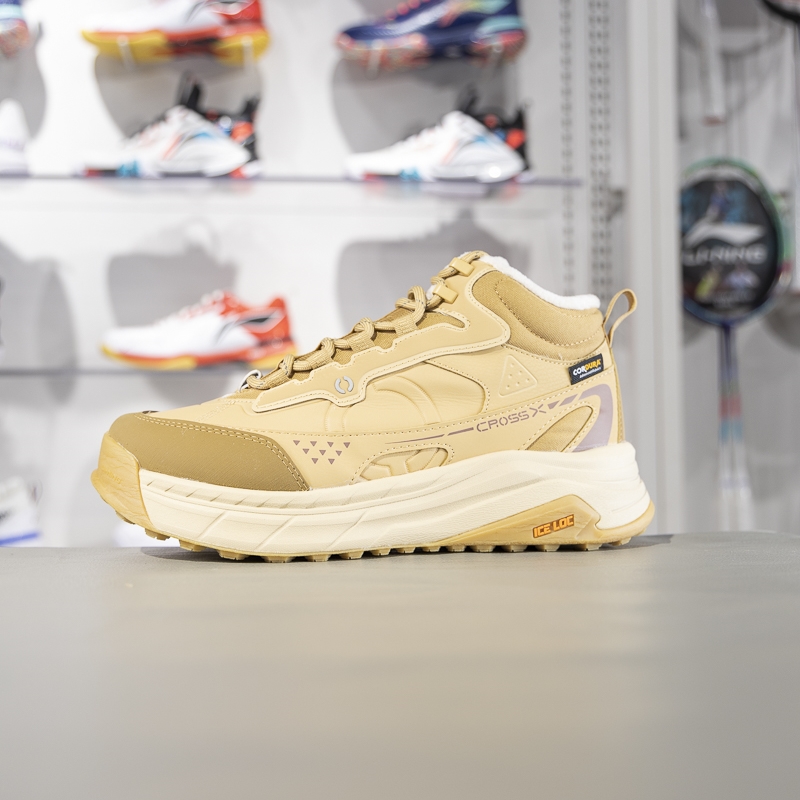 李宁星途2加绒保暖中帮潮流休闲鞋男女款2025冬季新款防滑运动鞋