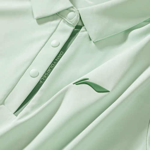 李宁速干立领短袖POLO衫男女2025春季新款宽松百搭运动T恤APLU126