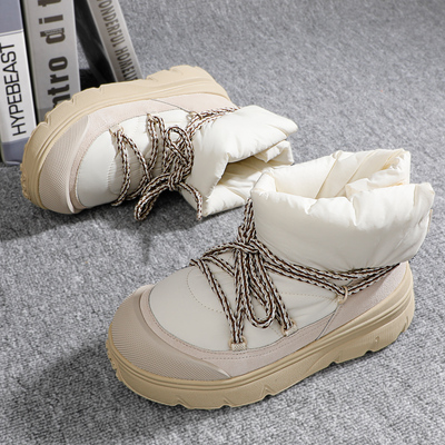 李宁蜜糖BOOT休闲鞋棉鞋女款2025冬季新款保暖防风舒适软底运动鞋