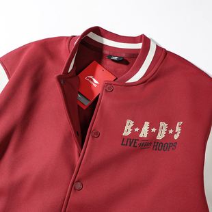 李宁反伍BADFIVE外套男款2026春季新款运动加绒保暖宽松男士夹克