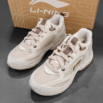 李宁系列2025冬季新款女LN DEFENDER运动舒适软弹正品经典休闲鞋